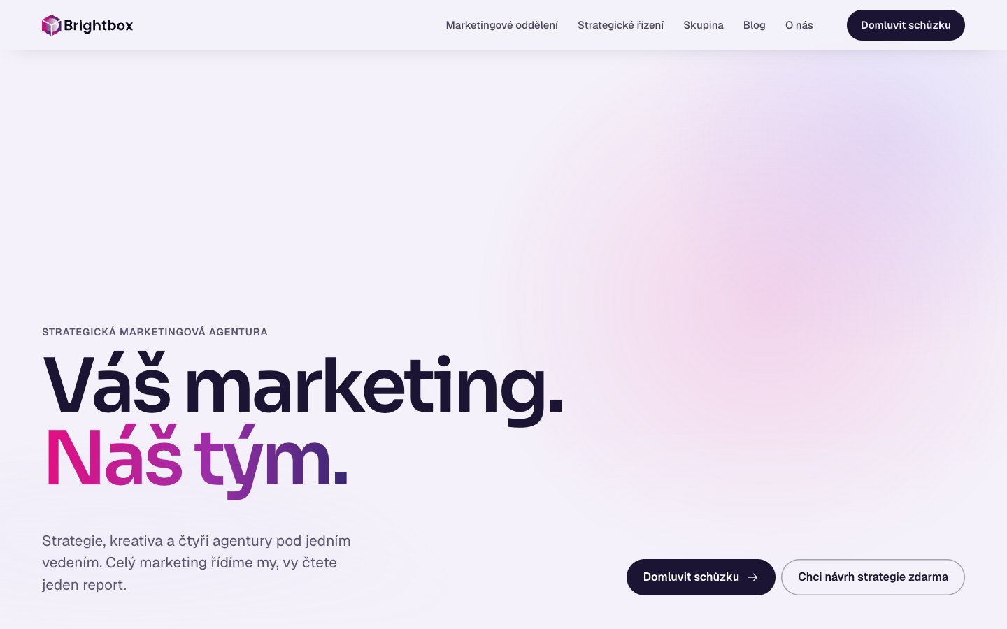 Homepage brightbox.cz